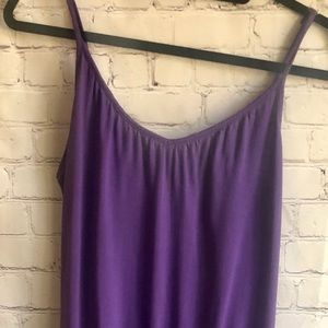 Purple Venus spaghetti strap, drop waist sundress